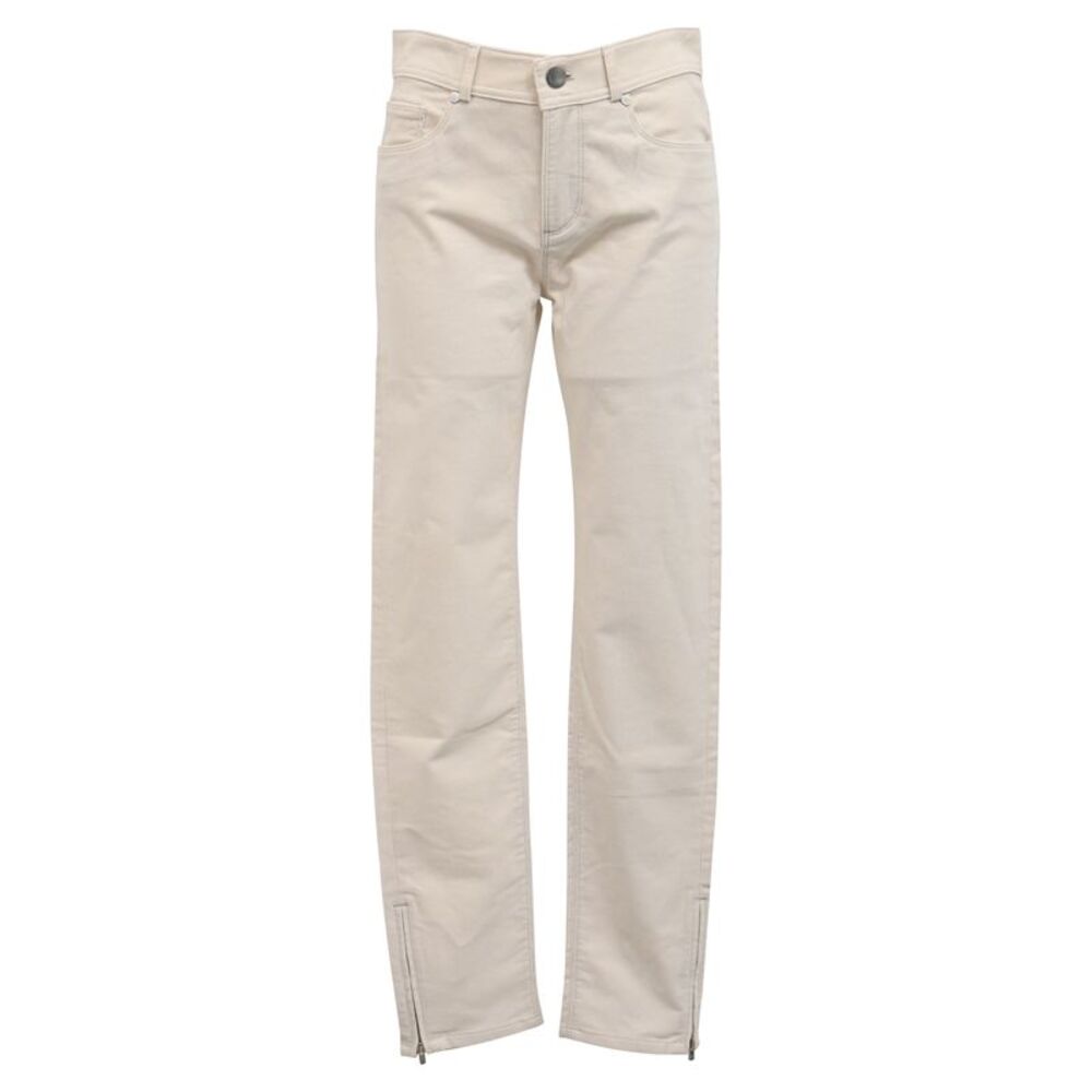 Loro Piana Straight-Leg Pants in White Cotton